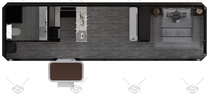 Prefab Contemporary Garden Office Pod Tiny Garden Office Cube UV Resistant 1