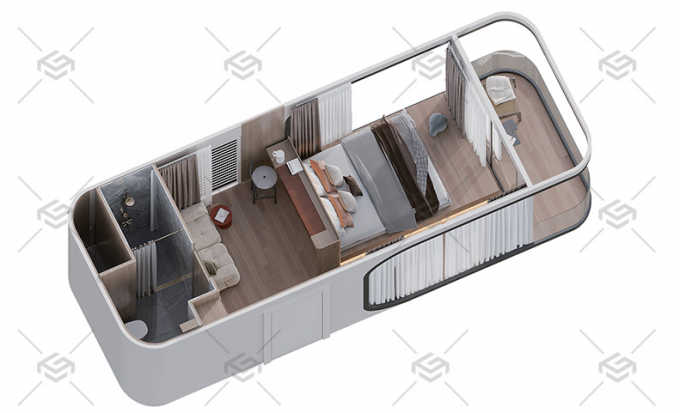 Prefab Contemporary Garden Office Pod Tiny Garden Office Cube UV Resistant 9