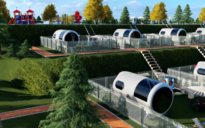 Prefab Contemporary Garden Office Pod Tiny Garden Office Cube UV Resistant 21