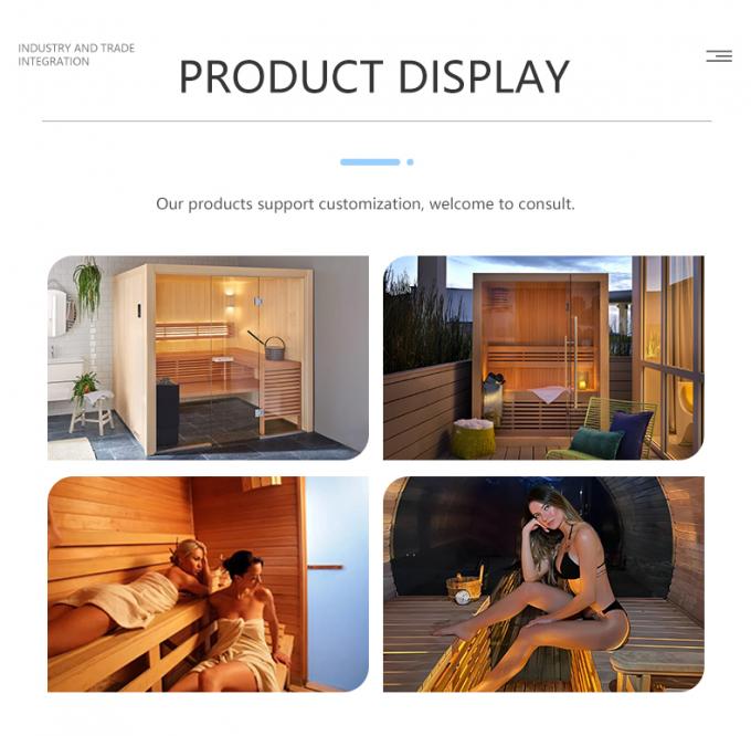 High Material Outdoor Steam Room Wooden High Privacy Prefab Sauna House 9