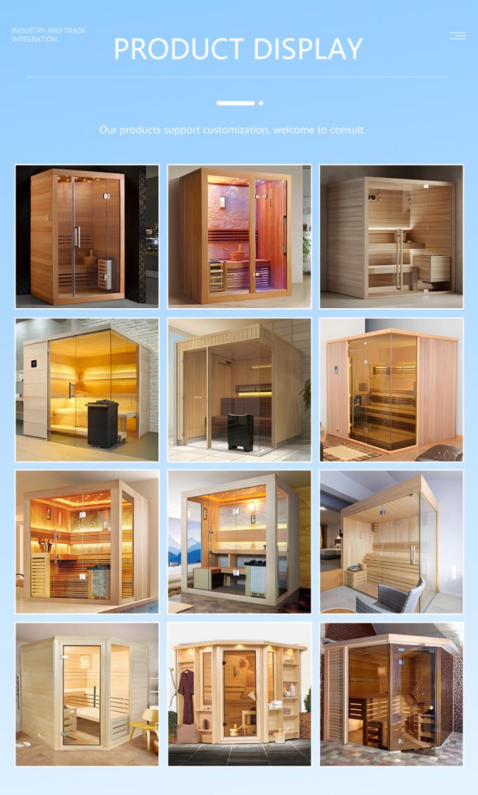 High Material Outdoor Steam Room Wooden High Privacy Prefab Sauna House 10