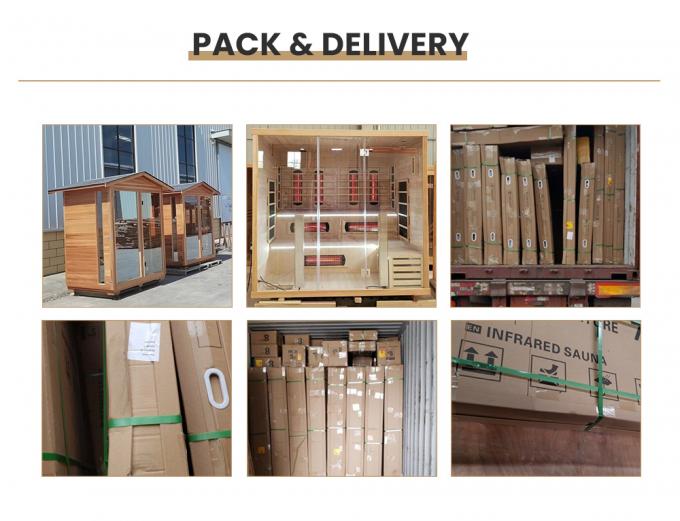High Material Outdoor Steam Room Wooden High Privacy Prefab Sauna House 15