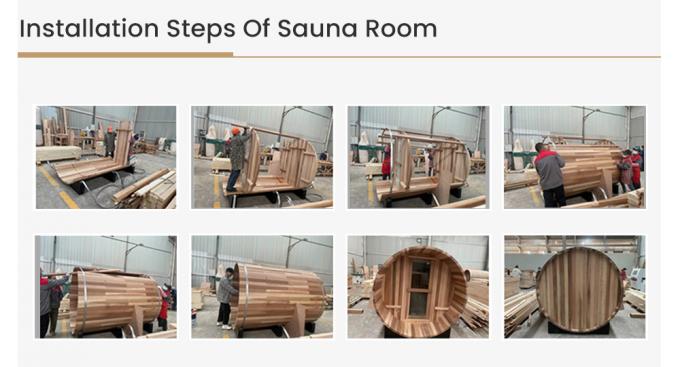 High Material Outdoor Steam Room Wooden High Privacy Prefab Sauna House 18