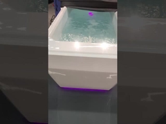 Freestanding Acrylic Cold Plunge Tub Chiller 0.8/1/2HP Uv Disinfection For Adult